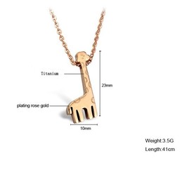 Durable in Use Giraffe Shape Titanium Necklace 