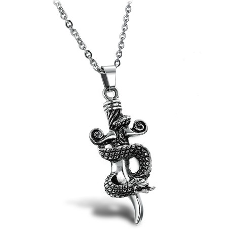High Quality Male Cross Titanium Necklace 