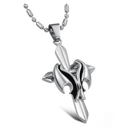 Stable Quality Male Cross Titanium Necklace