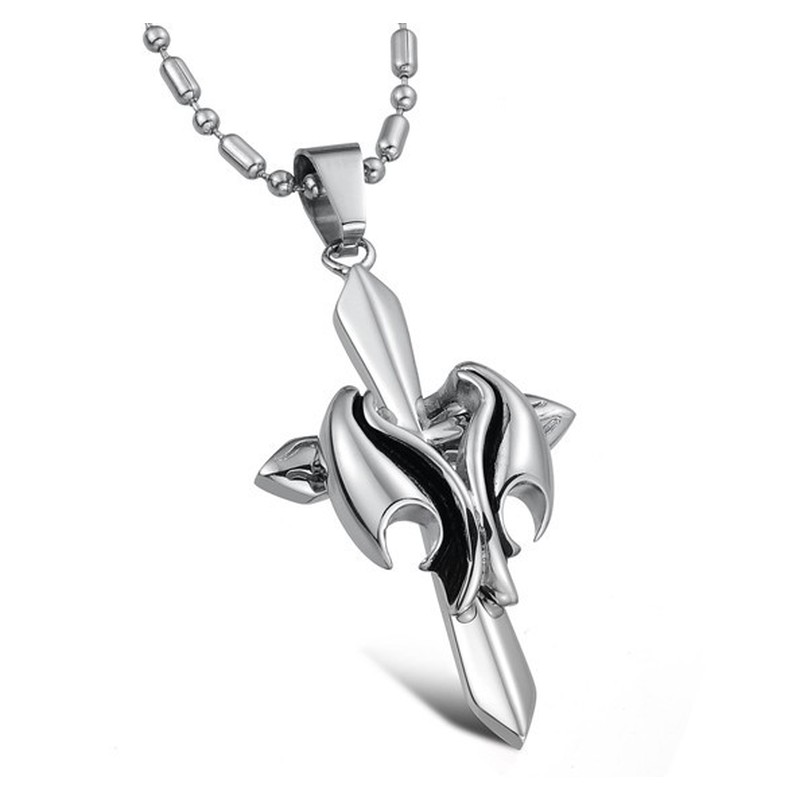 Stable Quality Male Cross Titanium Necklace