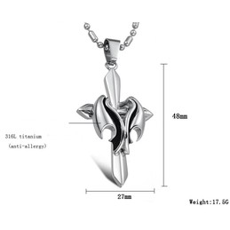 Stable Quality Male Cross Titanium Necklace