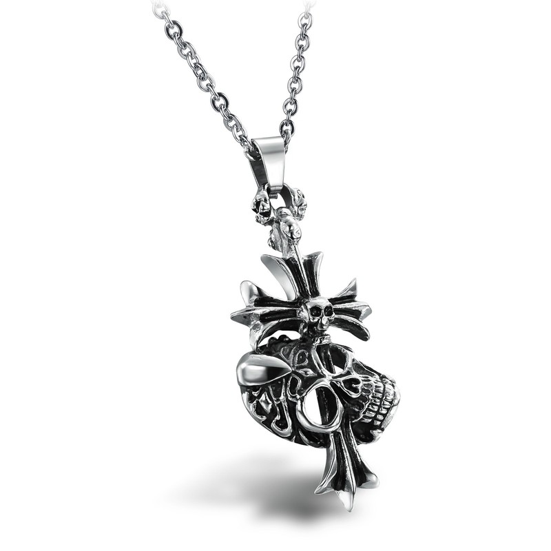 The King of Quantity Male Cross Titanium Necklace 