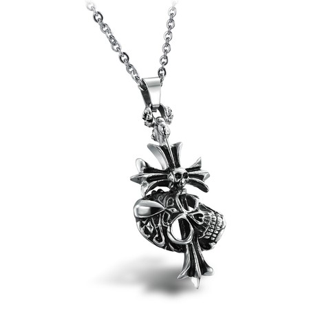 The King of Quantity Male Cross Titanium Necklace 