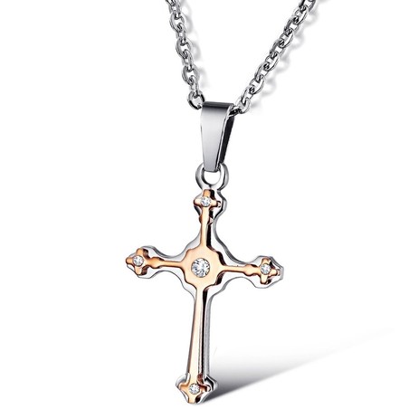 Reliable Quality Female Cross Titanium Necklace 