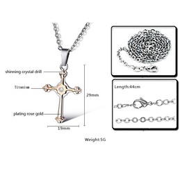 Reliable Quality Female Cross Titanium Necklace 