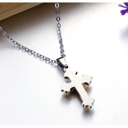Wide Varieties Cross Titanium Necklace 