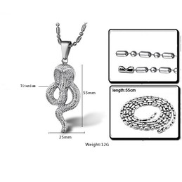 Complete in Specifications Cobral Titanium Necklace 