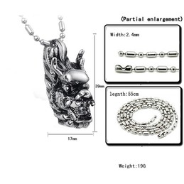 The Queen of Quality Male Kirin Titanium Necklace 
