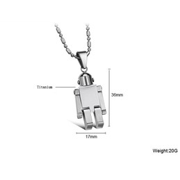 Easy to Use Male White Titanium Necklace 