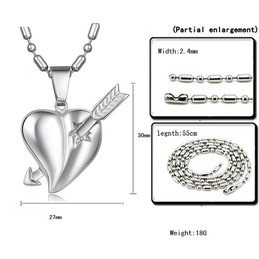 Selling Well all over the World Female Sweetheart Titanium Necklace