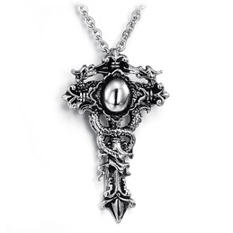 Wide Varieties Cross Titanium Necklace 