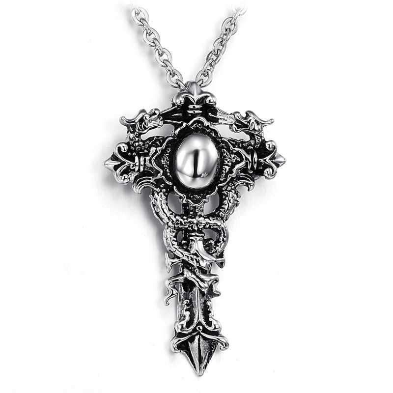 Wide Varieties Cross Titanium Necklace 