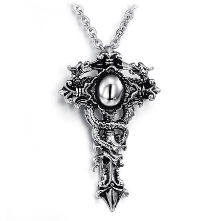 Wide Varieties Cross Titanium Necklace 