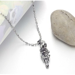Stable Quality Male Skull Titanium Necklace 