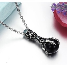 Quality and Quantity Assured Skull Titanium Necklace 