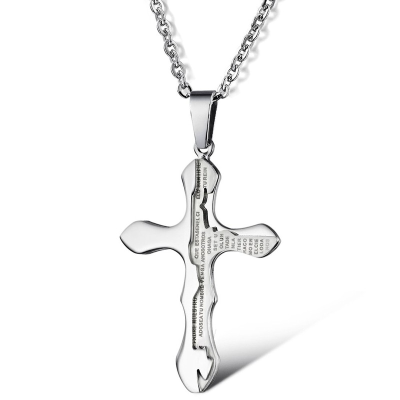 Easy to Use Cross Titanium Necklace 