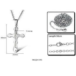 Easy to Use Cross Titanium Necklace 
