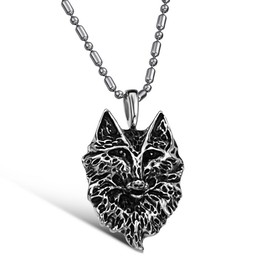 Complete in Specifications Male the Wolf Totem Titanium Necklace