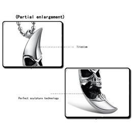 High Quality Male Moon Shape Titanium Necklace 
