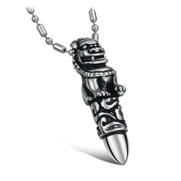 The King of Quantity Male Kirin Titanium Necklace 