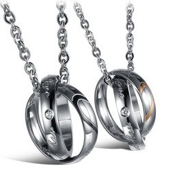 Quality and Quantity Assured Sweetheart Titanium Necklace For Lovers 