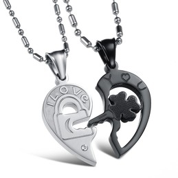 The Queen of Quality Sweetheart Titanium Necklace For Lovers 