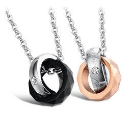 Dependable Performance Titanium Necklace For Lovers With Rhinestone