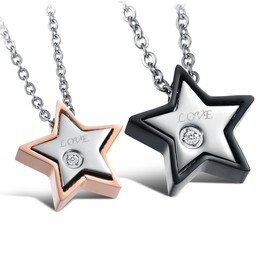 Durable in Use Sweetheart Titanium Necklace For Lovers 