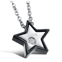 Durable in Use Sweetheart Titanium Necklace For Lovers 