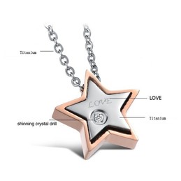 Durable in Use Sweetheart Titanium Necklace For Lovers 