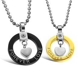 Wide Varieties Sweetheart Titanium Necklace For Lovers 