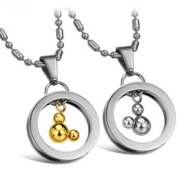 The Queen of Quality Mickey Shape Titanium Necklace For Lovers  
