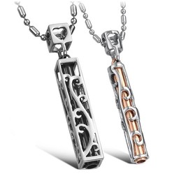 Stable Quality Hollow Titanium Necklace For Lovers 