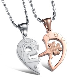 Easy to Use Sweetheart Titanium Necklace For Lovers 