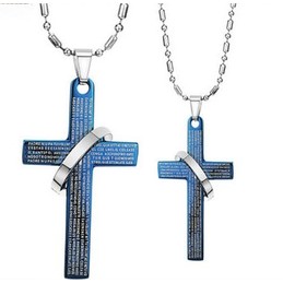 The Queen of Quality Cross Titanium Necklace For Lovers 