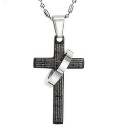 The Queen of Quality Cross Titanium Necklace For Lovers 