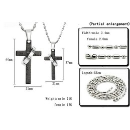 The Queen of Quality Cross Titanium Necklace For Lovers 