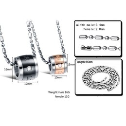 Dependable Performance Endless Love Titanium Necklace For Lovers 