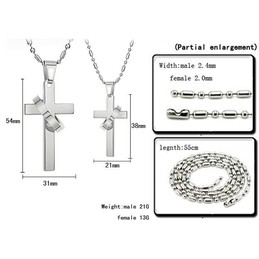 Reliable Quality Cross Titanium Necklace For Lovers 