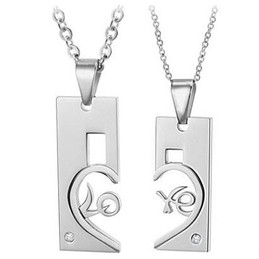 Quality and Quantity Assured White Titanium Necklace For Lovers 