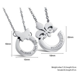 The Queen of Quality Titanium Necklace For Lovers 