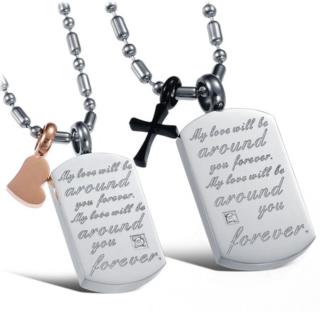 High Quality Elegant Titanium Necklace For Lovers 