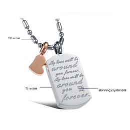 High Quality Elegant Titanium Necklace For Lovers 