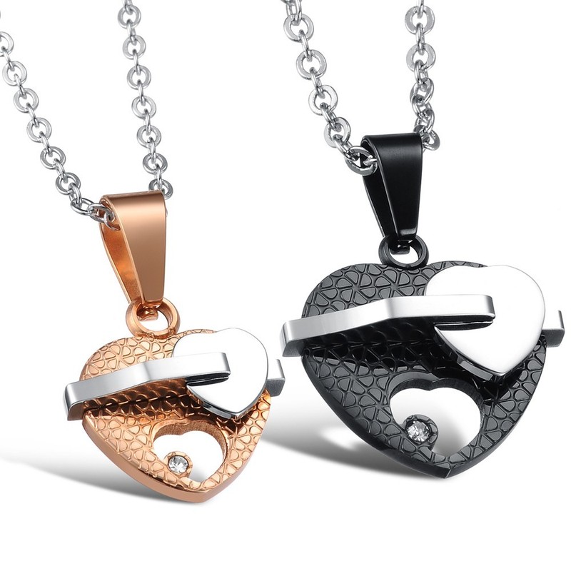 Selling Well all over the World Sweetheart Titanium Necklace For Lovers