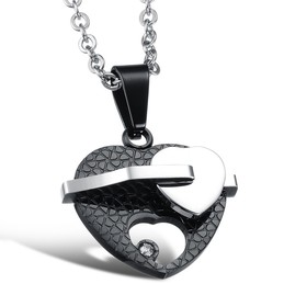 Selling Well all over the World Sweetheart Titanium Necklace For Lovers