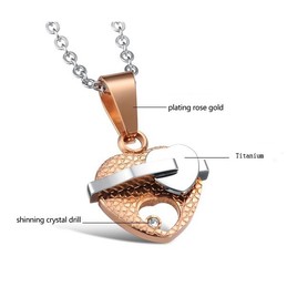 Selling Well all over the World Sweetheart Titanium Necklace For Lovers