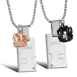 Easy to Use Sweetheart Titanium Necklace For Lovers 