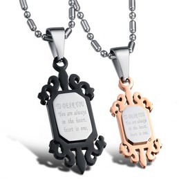 High Quality Classic Medal Titanium Necklace For Lovers 