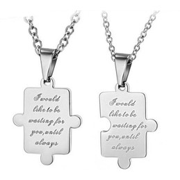 Selling Well all over the World White Titanium Necklace For Lovers 