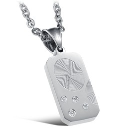 Quality and Quantity Assured Fingerprint Titanium Necklace For Lovers 